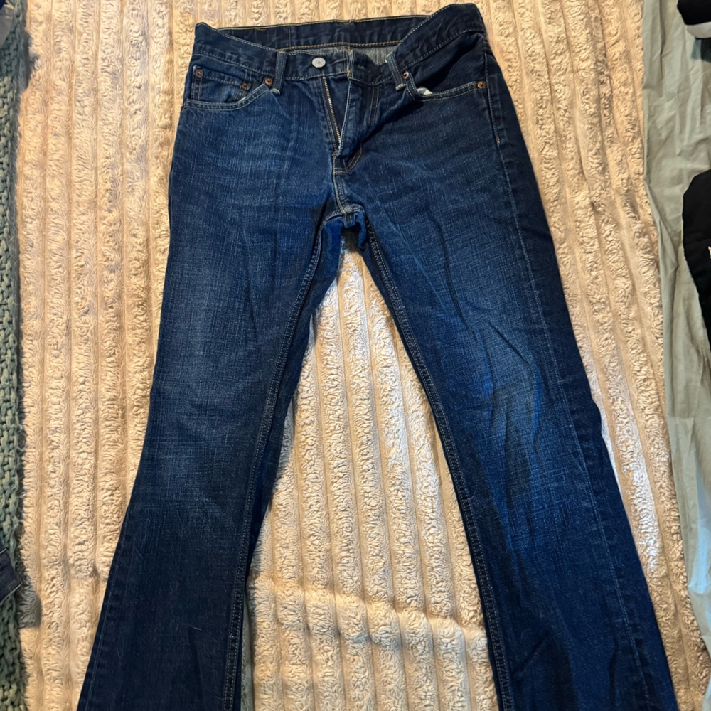 Kenneth Cole Dark Blue Straight Leg Jeans